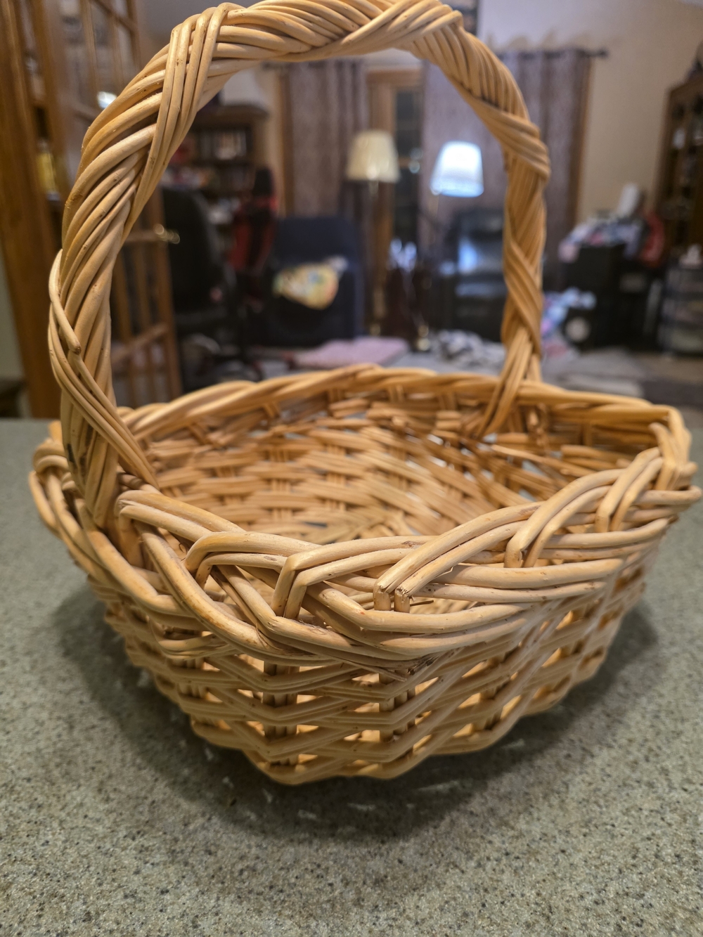 Natural Wicker Handled Basket - Neutral